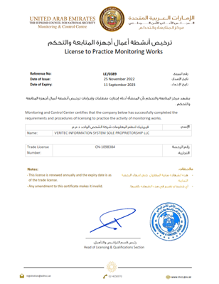 MCC Certificate